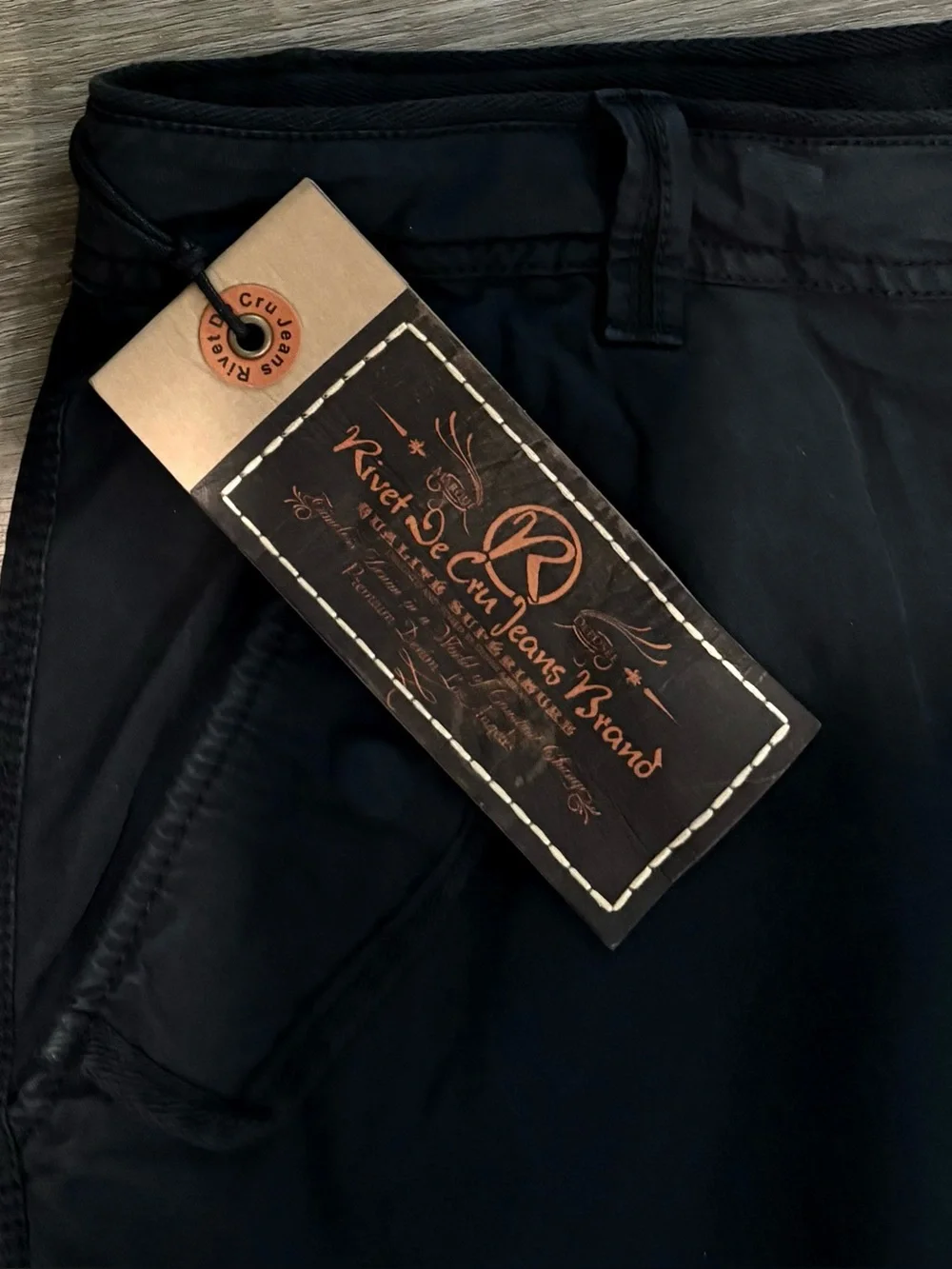 Rivet de Cru Black Twill Cargo Shorts size 44 MSRP $78 New with Tags